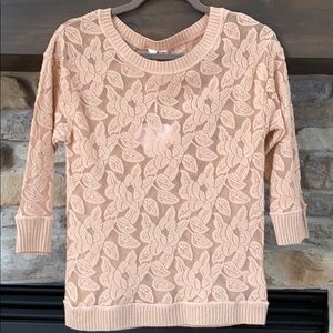 Anthropology pinkish nude top XS